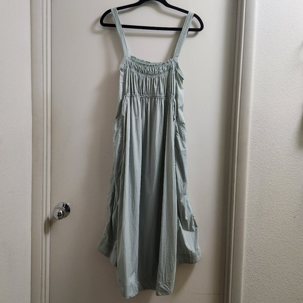 ANTHROPOLOGIE Daily Practice Keeseville Sleeveless Smocked Midi Dress - Picture 2 of 11